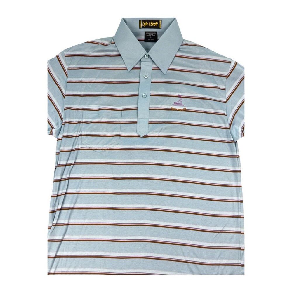 Lyle & Scott Happy Hollow Club Golf Polo Shirt L Japan Mercerized Cotton NWT - Picture 2 of 8